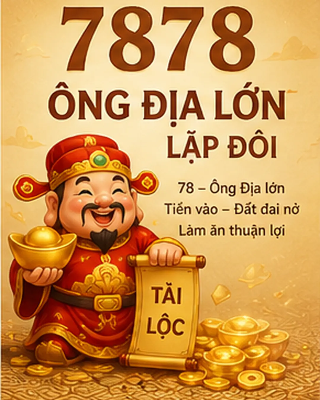 Ý nghĩa số 7878 – Ông Địa lớn lặp đôi, cách gọi quen thuộc của người Việt