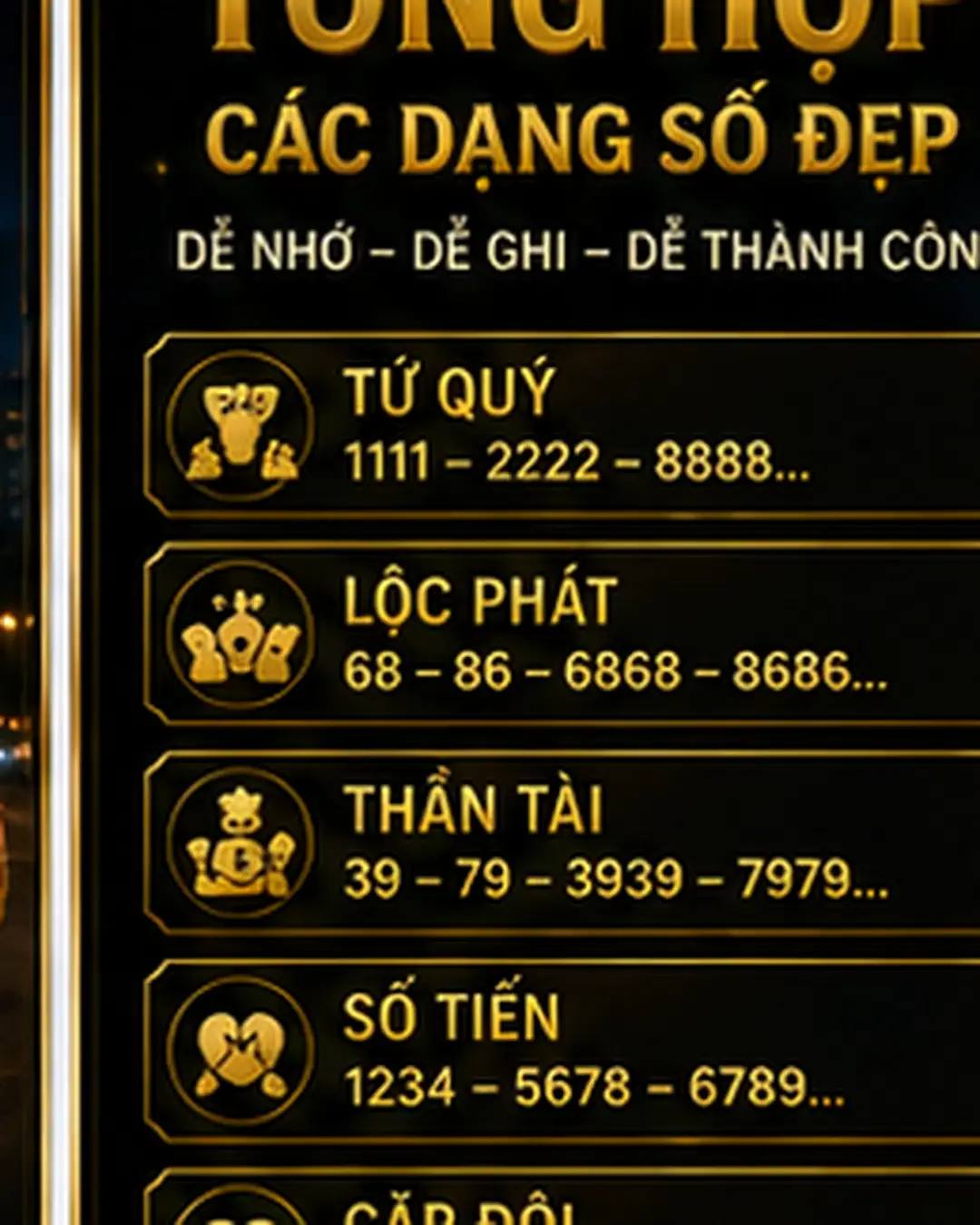 Các dạng số điện thoại dễ nhớ tại Mỹ – tứ quý, tam hoa, số tiến, số lặp và số gánh