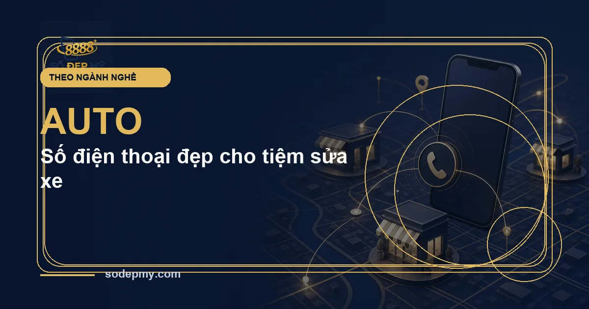 Số điện thoại đẹp cho tiệm sửa xe