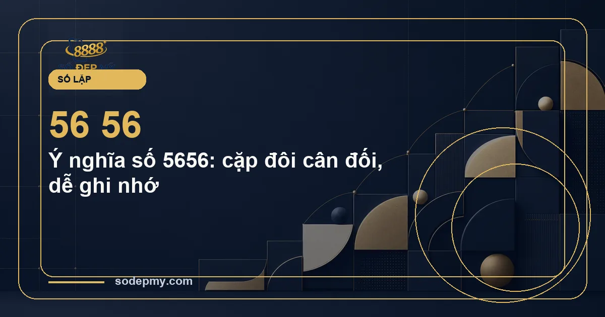 Ý nghĩa số 5656: cặp đôi cân đối, dễ ghi nhớ